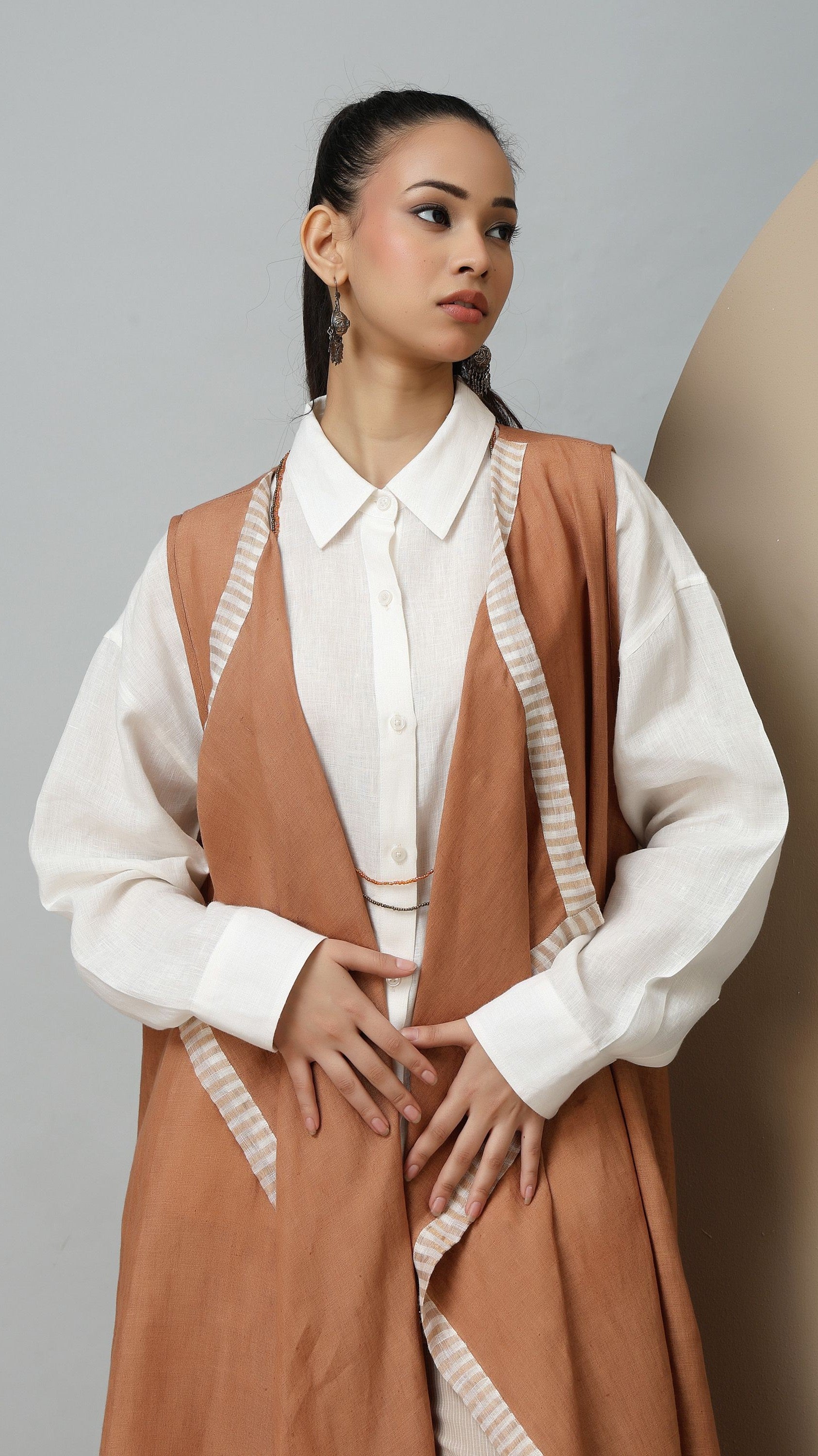 Asymmetrical Cinnamon Shrug