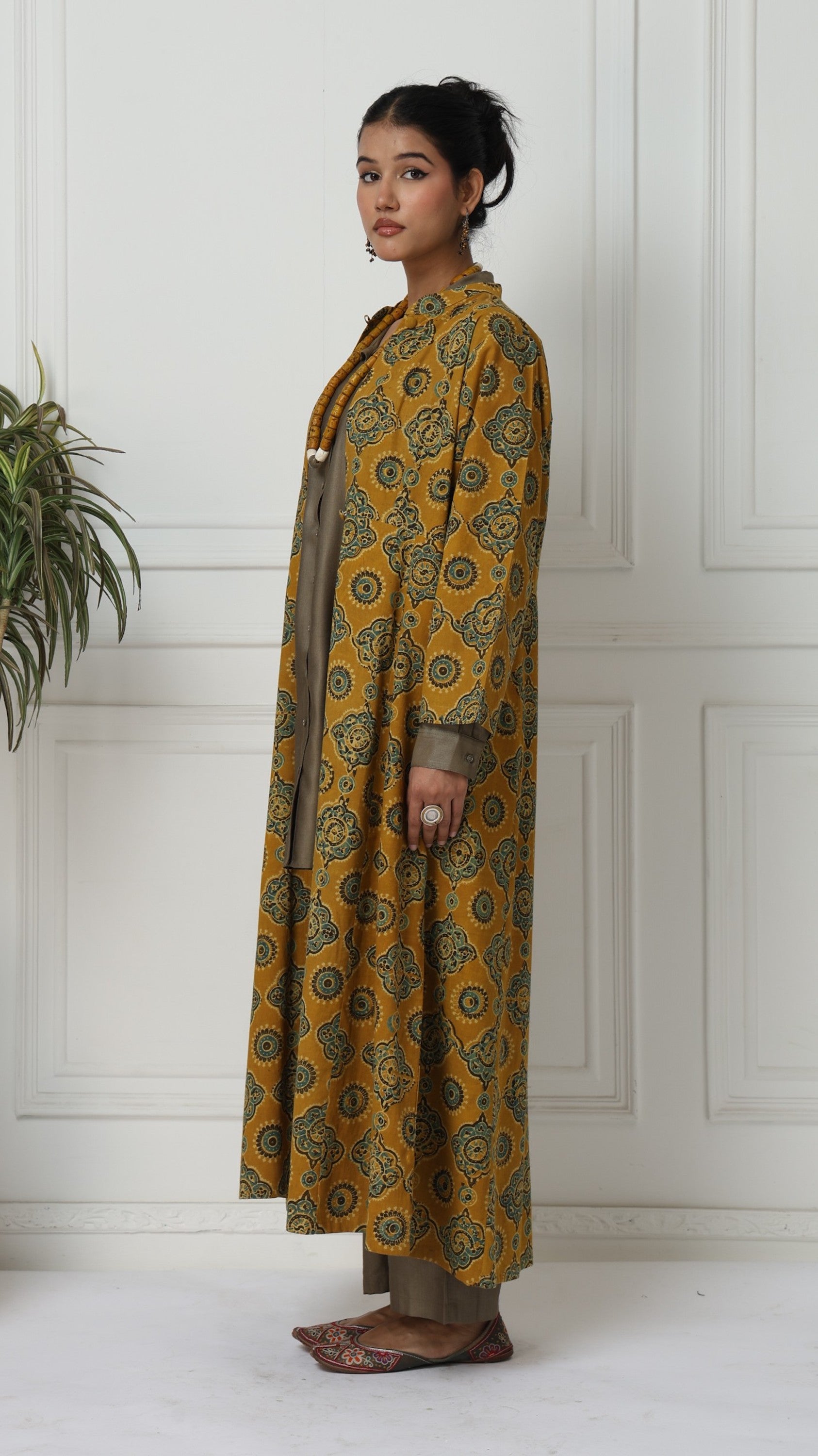 Mustard Ajrakh Overlay