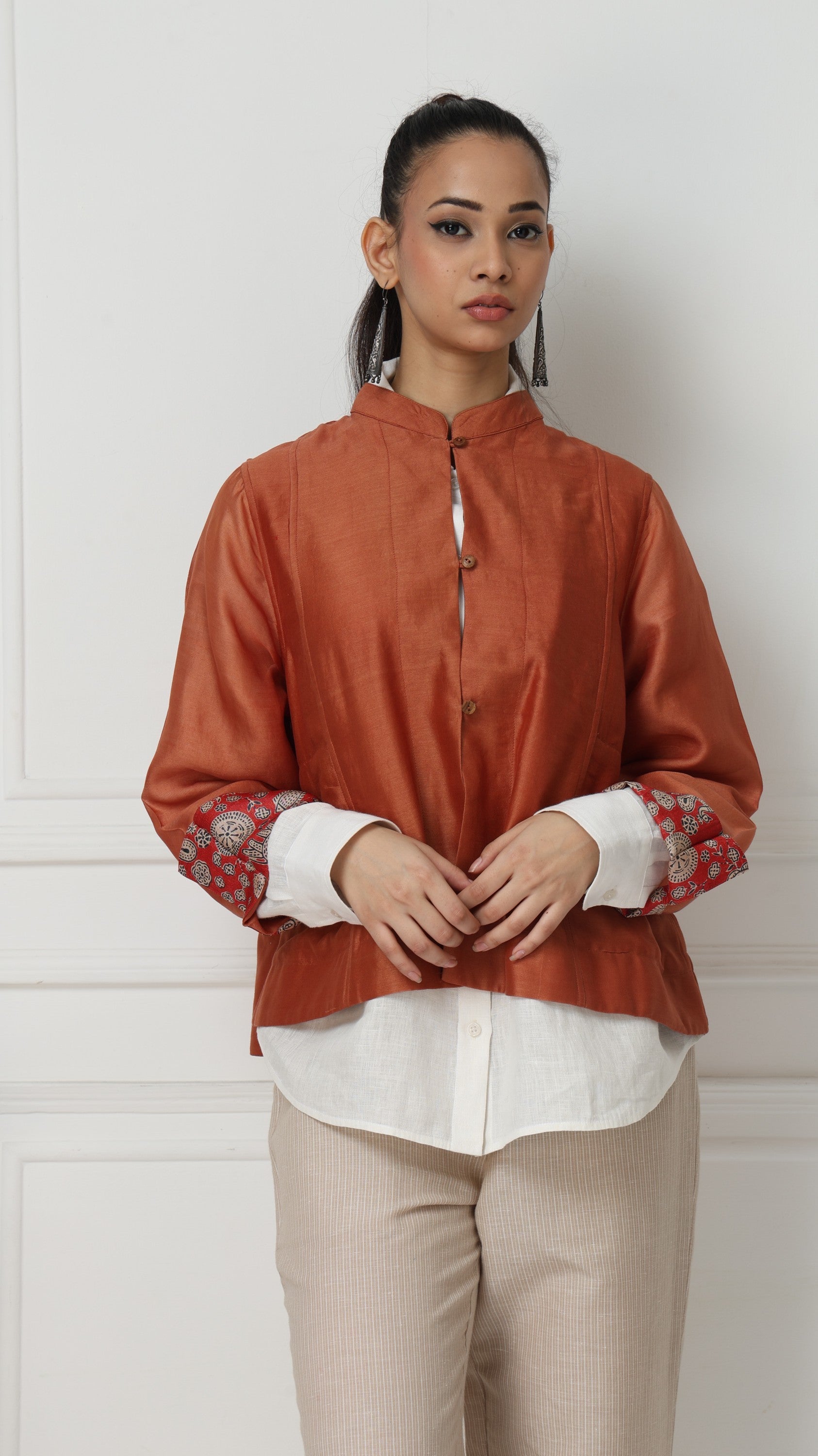 Chanderi Short Coat